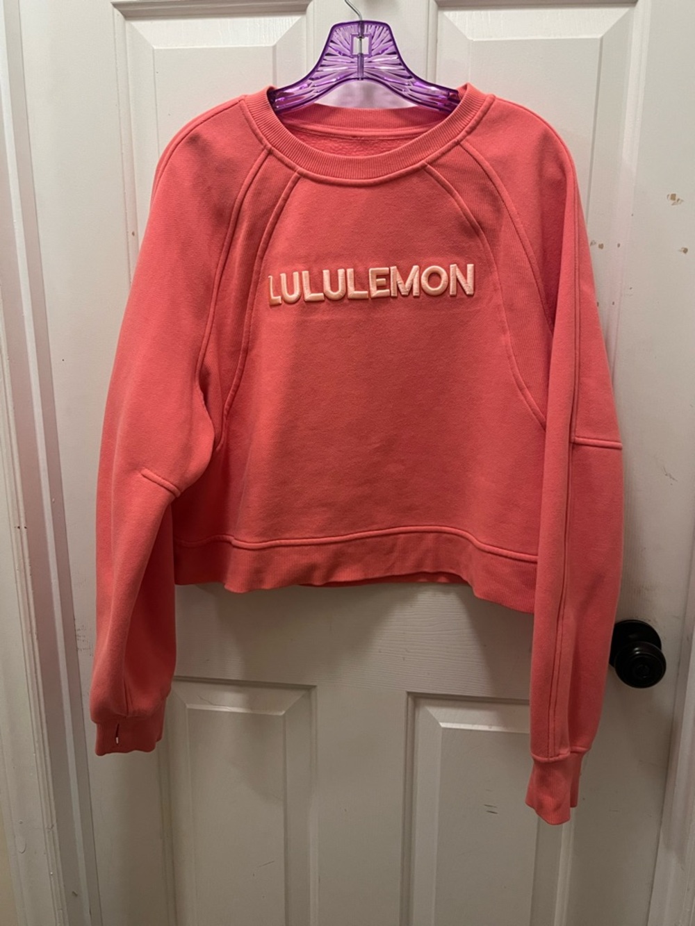 🍋🦄 EUC Lululemon Scuba Oversized Pullover *Wordmark in Sakura Pink - Sz M/L